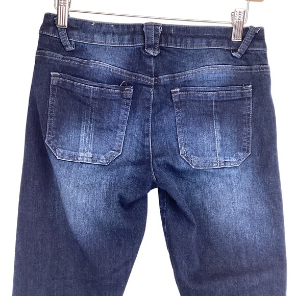 Wit & Wisdom Womens Dark Wash Skinny Jeans Size 4 Ankle Cropped Stretch - Picture 7 of 10